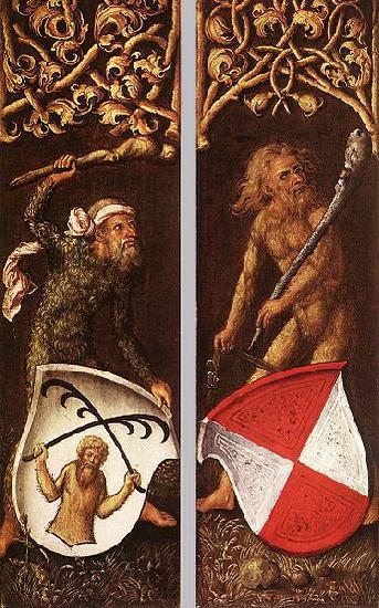 Albrecht Durer Sylvan Men with Heraldic Shields